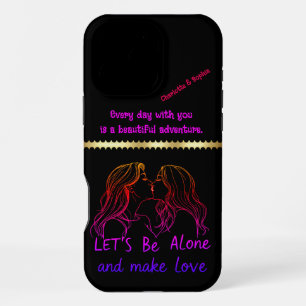 Creative affection celebrating love between women iPhone 16 pro max case