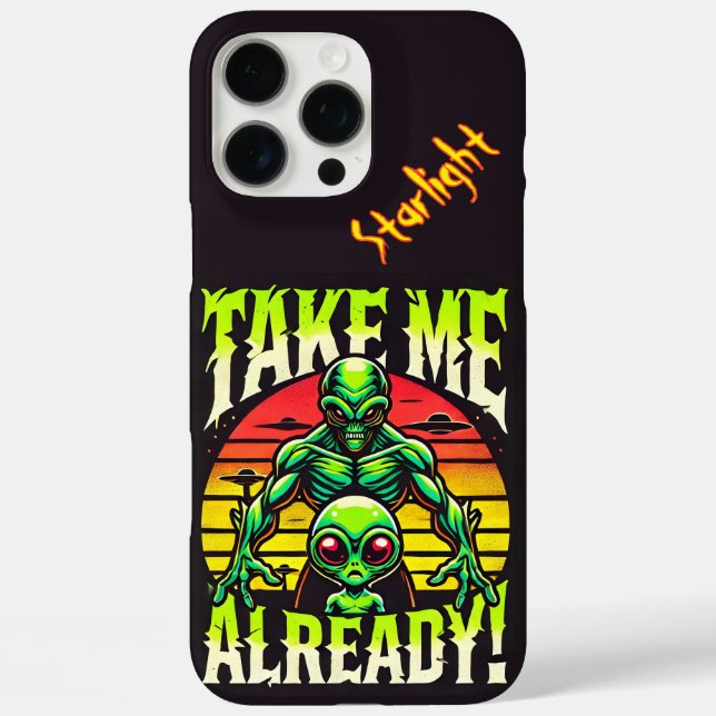Creative Alien Art Expressing Desire for Contact Case-Mate iPhone Case (Back)