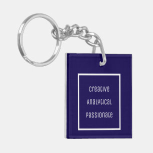Creative, Analytic, Passionate Acrylic Keychain