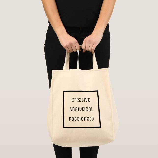 Creative, Analytical, Passionate Tote Bag (Front (Product))