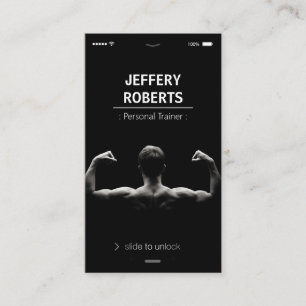 Creative and Unique Bodybuilder Personal Trainer Business Card