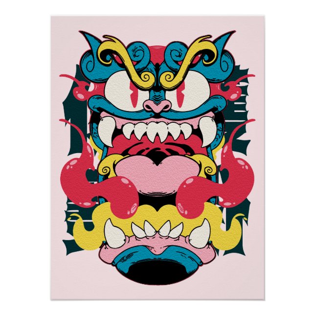 Creative Anime Wall Art | Devil Mask 06 (Front)