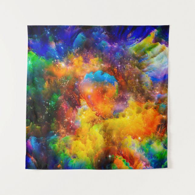 Creative arrangement of fractal elements, lights a tapestry (Front)