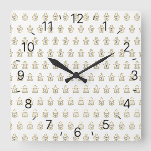 creative art Design Square Wall Clock (Front)