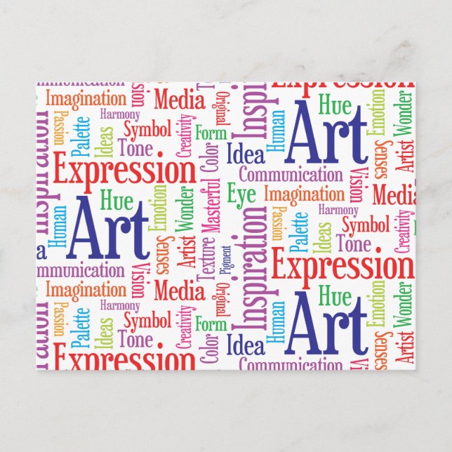 Creative Artist or Designer's Words of Inspiration Postcard (Front)