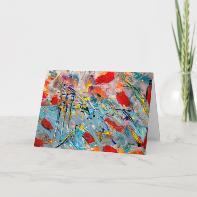 Creative Artist Painter Abstract Thinker Birthday Card (Front)