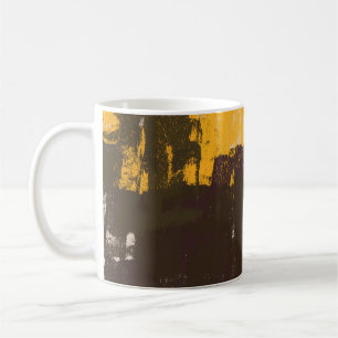 Creative artistic sketch, colourful texture. coffee mug