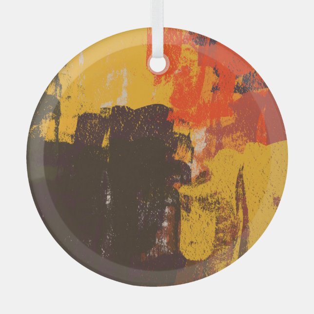 Creative artistic sketch, colourful texture. glass tree decoration (Front)