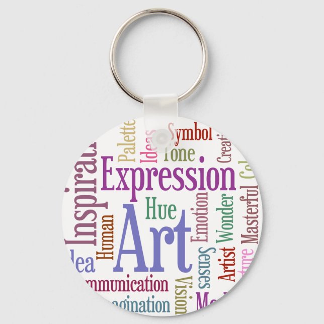 Creative Artist's Inspiration Word Art Key Ring (Front)