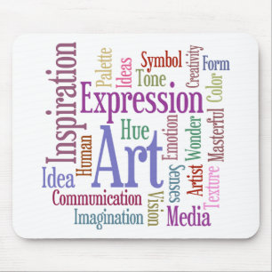 Creative Artist's Inspiration Word Art Mouse Mat