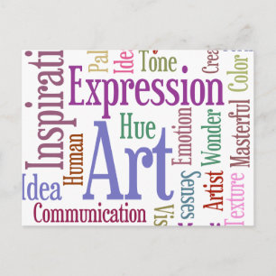 Creative Artist's Inspiration Word Art Postcard