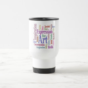 Creative Artist's Inspiration Word Art Travel Mug