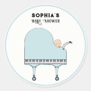 Creative Baby Shower Classic Round Sticker
