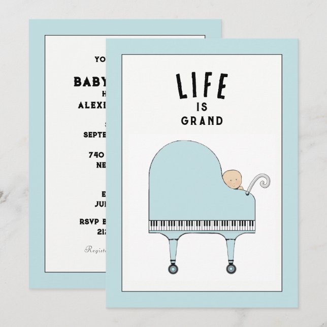 Creative Baby Shower Invitations (Front/Back)