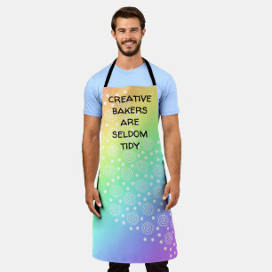 Creative Bakers are Seldom Tidy Rainbow Gradient Apron