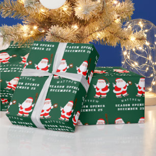 Creative Baseball Christmas Holiday Gift Wrapping Paper