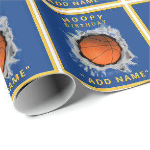 Creative Basketball Birthday Gift Wrapping Paper
