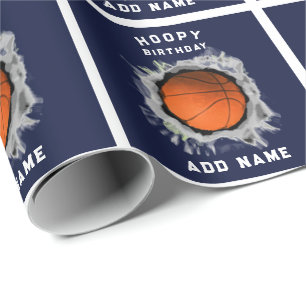 Creative Basketball Birthday Wrapping Paper