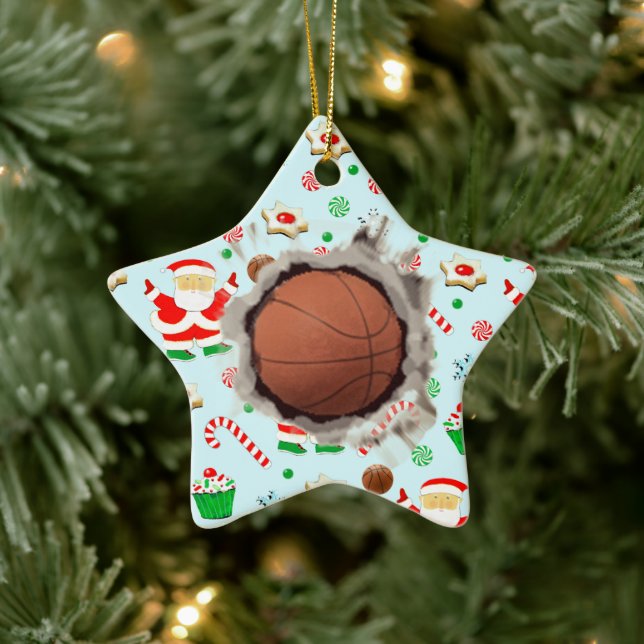 Creative Basketball Christmas Ceramic Tree Decoration (Tree)
