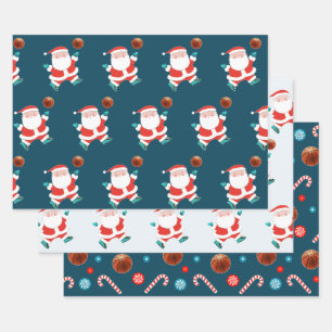 Creative Basketball Christmas Wrapping Paper Sheet