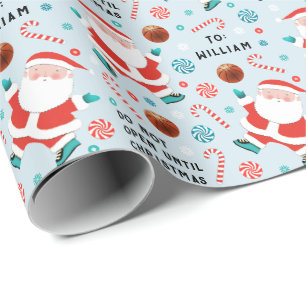 Creative Basketball Holiday Gift Wrapping Paper