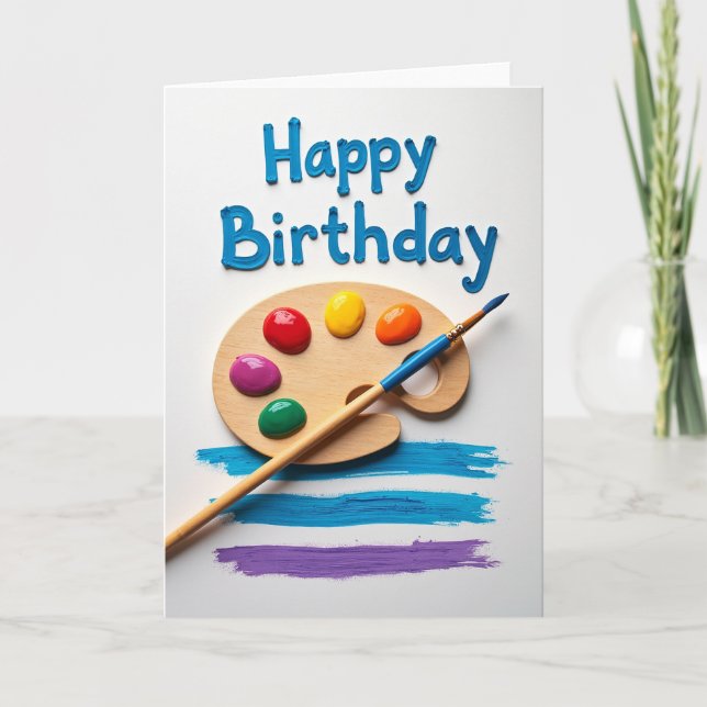 Creative Birthday Paint Card (Front)