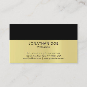 Creative Black and Gold Modern Professional Gloss Business Card
