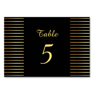 Creative Black And Gold Template Modern Elegant Table Number