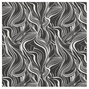 Creative Black and White Seamless Abstracts Fabric