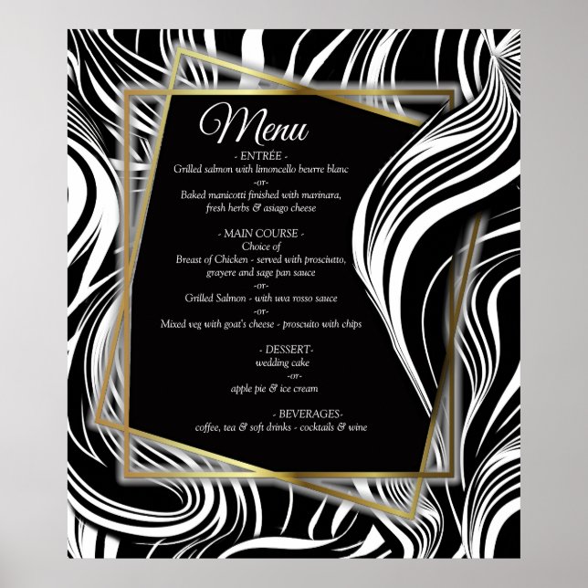 Creative Black and White Seamless Abstracts Poster (Front)