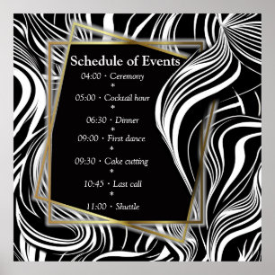 Creative Black and White Seamless Abstracts Poster