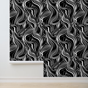 Creative Black and White Seamless Abstracts Wallpaper