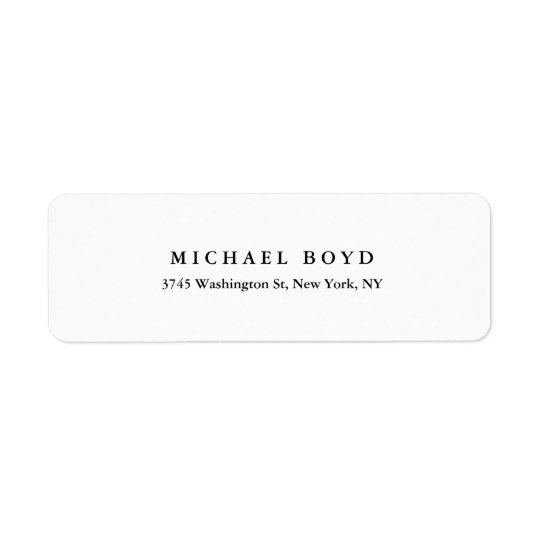 Creative Black & White Classical Professional Return Address Label