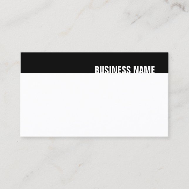 Creative Black White Modern Simple Trendy Template Business Card (Front)