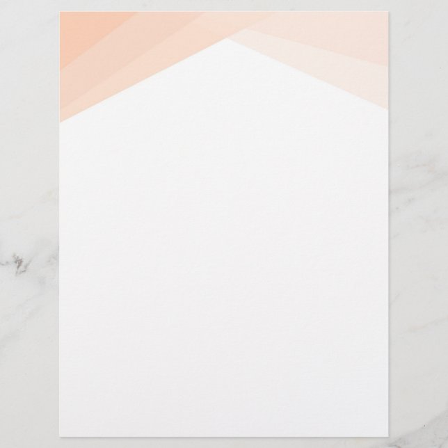 Creative Blank Template Custom Apricot White Colou Custom Letterhead (Front)