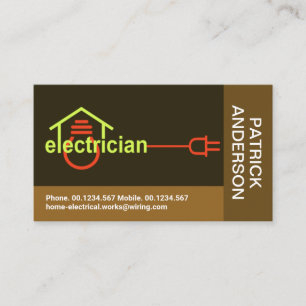 Creative Blocks Electrician Home Wiring Business Card
