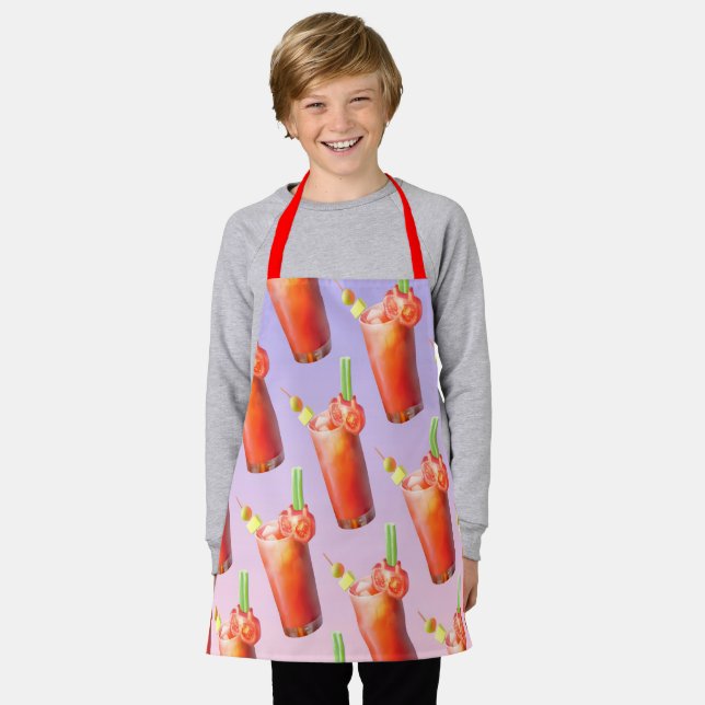 Creative Bloody Mary Cocktail Apron (Worn)