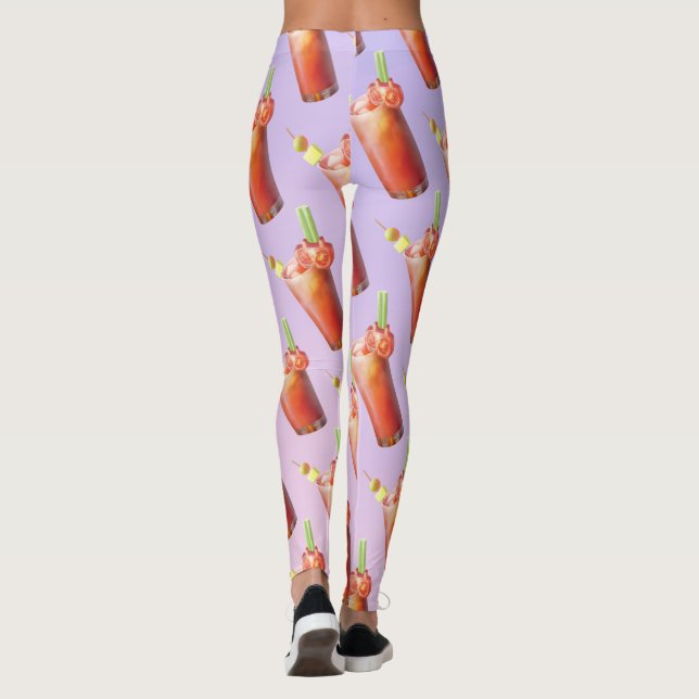 Creative Bloody Mary Cocktail Leggings (Back)