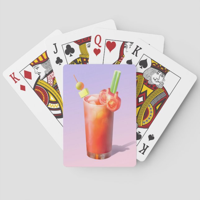 Creative Bloody Mary Cocktail Playing Cards (Back)