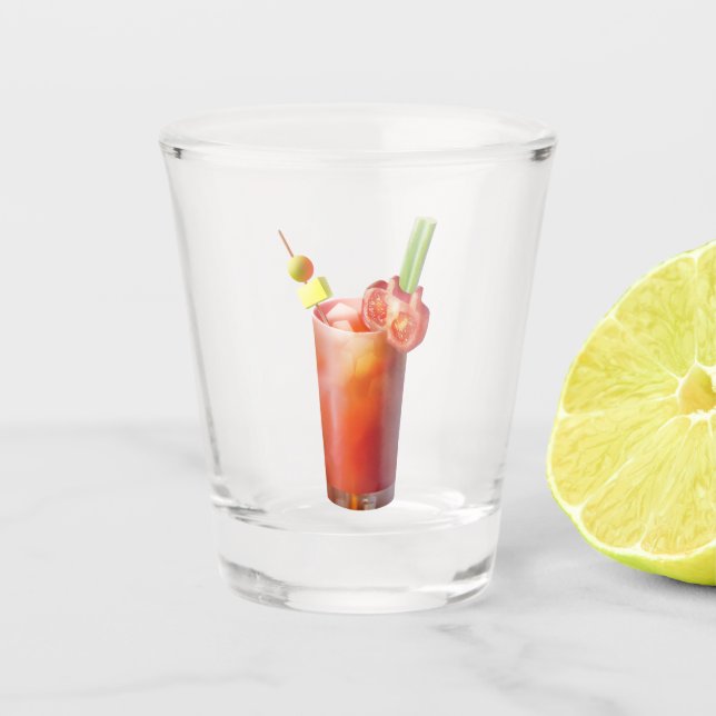 Creative Bloody Mary Cocktail Shot Glass (Front)