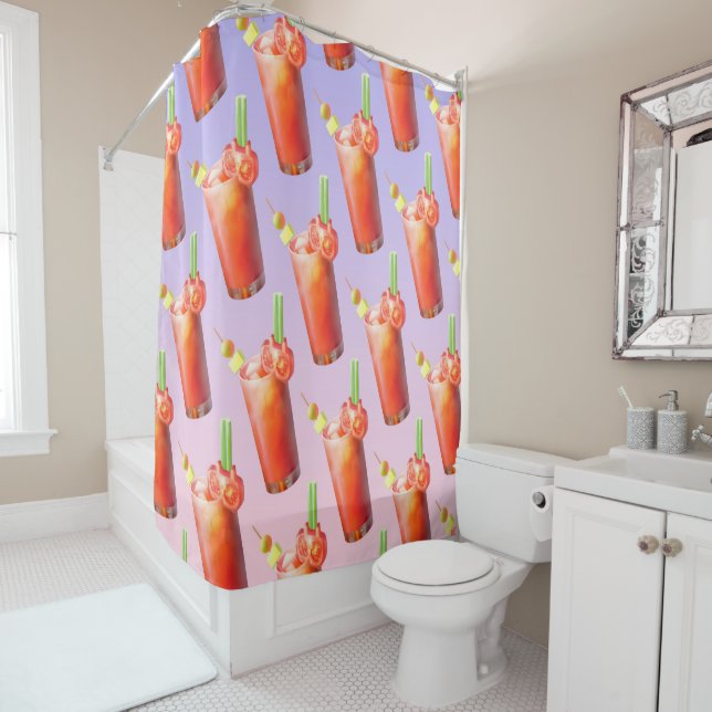 Creative Bloody Mary Cocktail Shower Curtain (In Situ)