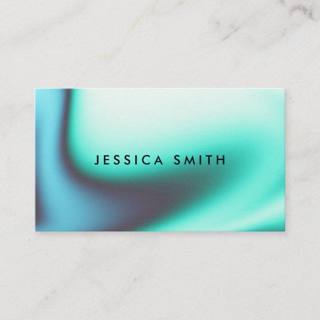 Creative Blue Colourful Unique Modern Business Card (Front)