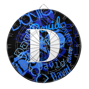 Creative Blue Monogram Dartboard