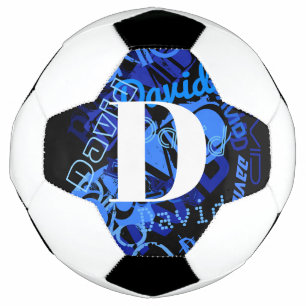 Creative Blue Monogram Football