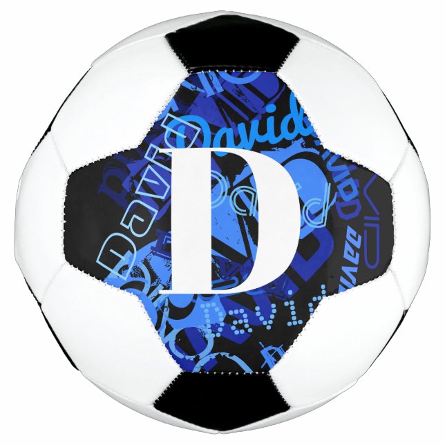 Creative Blue Monogram Football (Front)