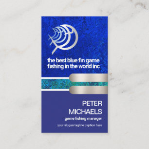 Creative Blue Ocean Water Levels Game Fishing Business Card