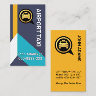 Creative Blue Skies Aeroplane Wings Airport Taxi Business Card