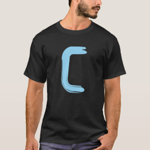 Creative Bold Light Blue Letter C - Design Alphabe T-Shirt