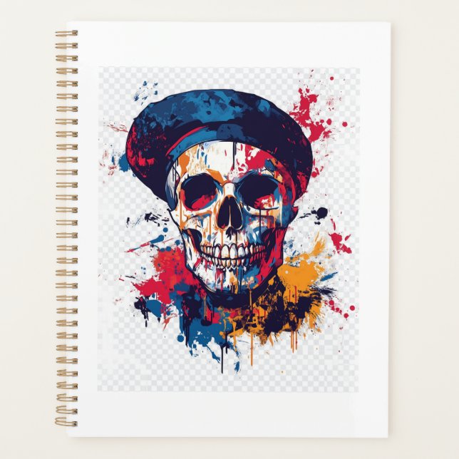 Creative Bones � Funny Artist Skull Planner (Front)