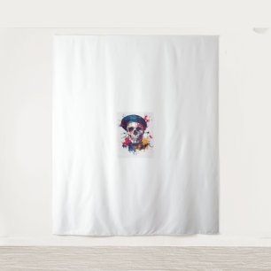 Creative Bones – Funny Artist Skull Tapestry